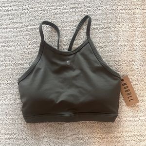 NWT NOBULL High Neck Sports Bra in Olive
